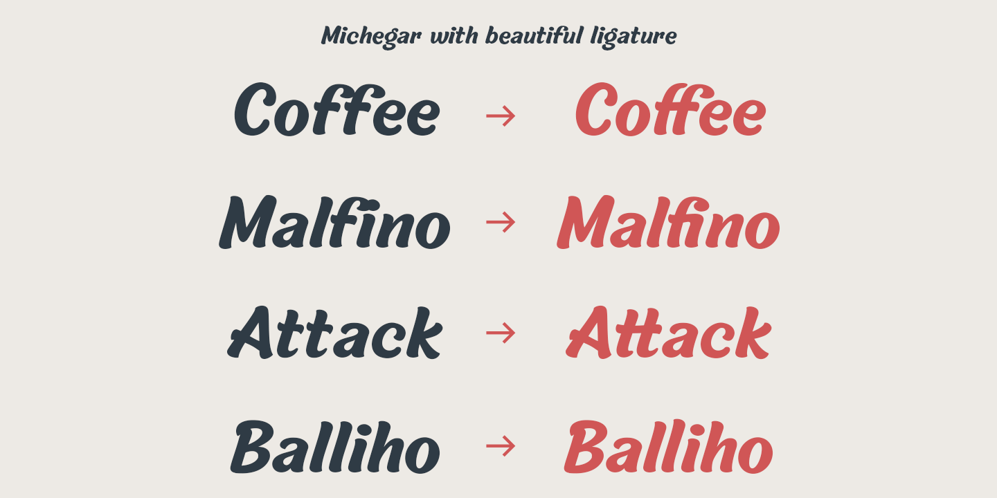 Michegar Regular Font preview